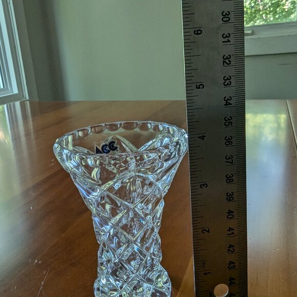 Small Lead ACC Crystal Vintage Hand Cut Vase 4" Yugoslavia - Picture 4 of 7